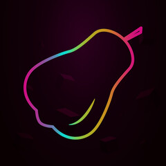 Aufkleber - pear outline nolan icon Simple thin line, outline vector of fruit icons for ui and ux, website or mobile application