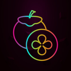 Aufkleber - cut tomato outline nolan icon Simple thin line, outline vector of fruit icons for ui and ux, website or mobile application