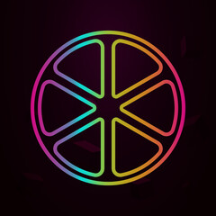 Aufkleber - piece of lemon outline nolan icon Simple thin line, outline vector of fruit icons for ui and ux, website or mobile application