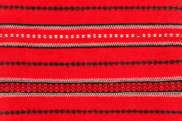 Fragment of Romanian folk seamless pattern. Traditional carpet design.