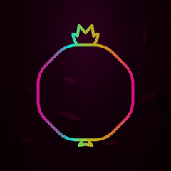 Aufkleber - Garnet outline nolan icon Simple thin line, outline vector of fruit icons for ui and ux, website or mobile application