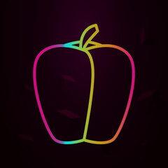 Aufkleber - pepper outline nolan icon Simple thin line, outline vector of fruit icons for ui and ux, website or mobile application
