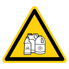 Warning Hazardous Pool Chemicals Keep Out Symbol Sign, Vector Illustration, Isolate On White Background Label. EPS10