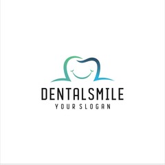 Sticker - dental smile vector logo design graphic template