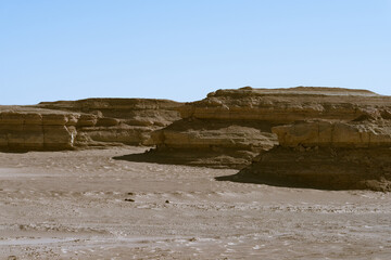 Wall Mural - view of dry land in Qinghai, China