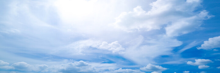 Wall Mural - beautiful blue sky cloudsfor background. panorama of sky.