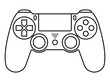 video game ps4 controllers / gamepad -line art icons for apps and websites