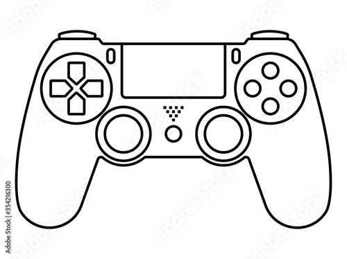 Cuadros en Lienzo video game ps4 controllers / gamepad -line art icons for apps and websites