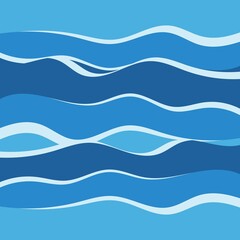 Canvas Print - wave background vector