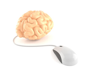 Sticker - Brain with computer mouse