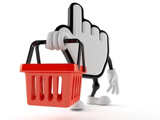 Poster - Cursor character holding empty shopping basket