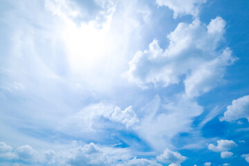 Wall Mural - beautiful blue sky with clouds for background. beautiful blue sky.