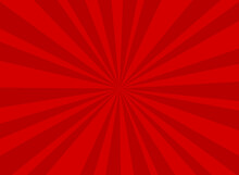 Sunlight Horizontal Background. Red Color Burst Background. Vector Illustration.