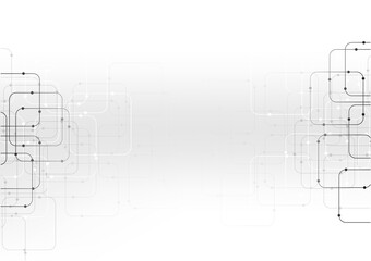 Poster - vector white background abstract technology communication data Science