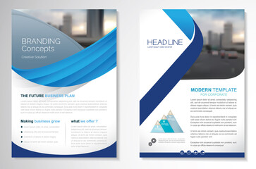 Wall Mural - template vector design for brochure, annualreport, magazine, poster, corporate presentation, portfol