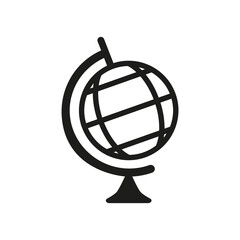 Poster - Icon of geographical globe. Sphere, world, map. Science concept. Can be used for topics like education, knowledge, traveling