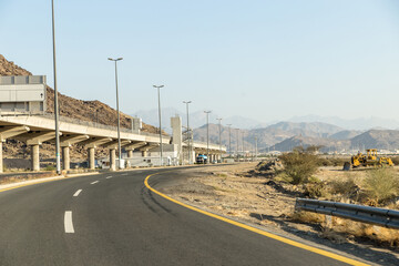 highways and dried mountains in the backgrounds 