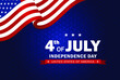4th of July Independence day background. Perfect for invitations or announcements.