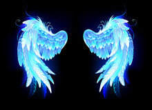 Glowing Folded Wings