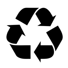 Sorting and recycling sign. Garbage. Vector black label