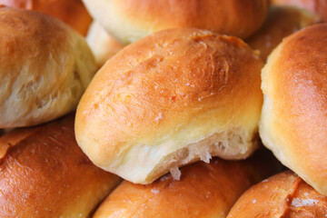 Freshly baked pasties. Close-up. Background. Texture.