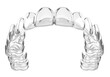 3d render of invisalign removable and invisible retainer