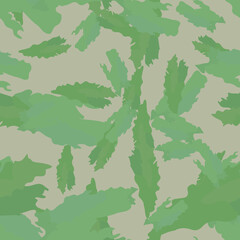 Forest camouflage of various shades of grey and green colors