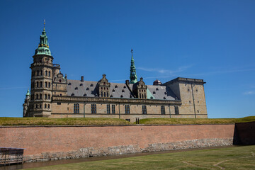 Wall Mural - Kronborg castle in denmark with blue sky