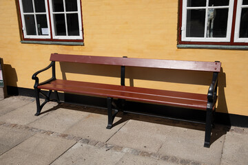 Wall Mural - old Red bench with texture 