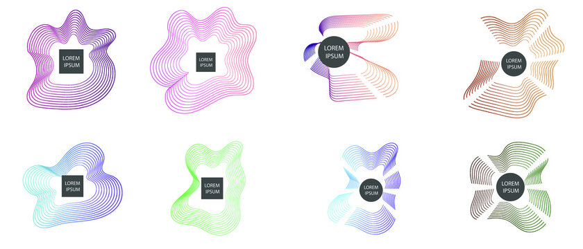 Set of covers design templates with vibrant gradient background. Modern trendy poster with geometric shapes