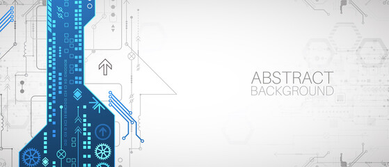 Abstract technology concept. High computer color background. Vector illustration