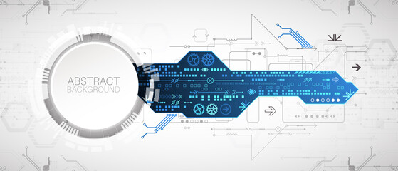 Abstract technology concept. High computer color background. Vector illustration