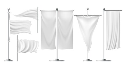 Canvas Print - advertising flags on stands