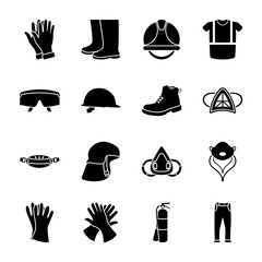 Wall Mural - 
Personal protective equipment icons
