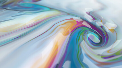 Wall Mural - Abstract color moving background close up. Realistic 3d illustration