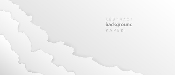 Poster - White paper abstract background. Modern abstract elegant white background with torn paper gradient wallpaper digital colorful blurry vector texture smooth glow web map.