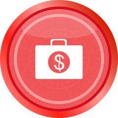 Poster - us dollar glossy icon on white background
