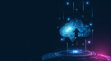 Cloud Computing Concept.Abstract Cloud Connection Technology Background.