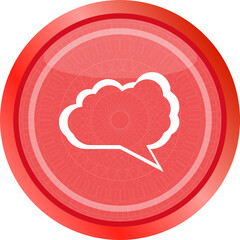 Poster - abstract cloud on web icon button isolated on white