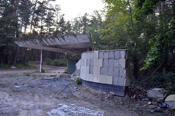 Wall Mural - Ghost town in Eastern Europe.Former Soviet kids camp.Ukraine gets rid of the consequences of communism. Ruins. Kiev Region,Ukraine