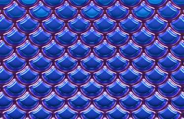 Poster - Abstract glossy background with geometric japanese wave pattern. minimalist black. 3d render.