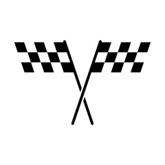 Fototapete - race flag icon, simple design race flag logo template