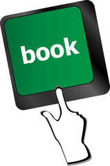 Poster - book word on computer keyboard button