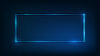 © dniprodd - Neon rectangular frame with shining effects