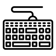 Poster - Keyboard icon. Outline keyboard vector icon for web design isolated on white background