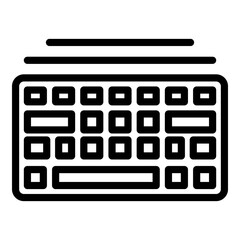 Poster - Computer keyboard icon. Outline computer keyboard vector icon for web design isolated on white background