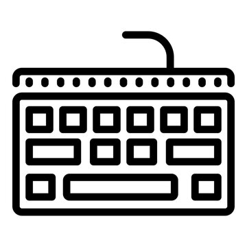 Keyboard equipment icon. Outline keyboard equipment vector icon for web design isolated on white background