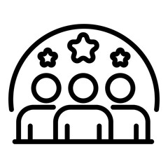 Poster - Best office team icon. Outline best office team vector icon for web design isolated on white background