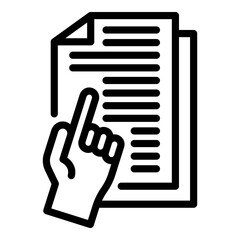 Poster - Idea papers manager icon. Outline idea papers manager vector icon for web design isolated on white background