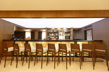 Bar For Guests To Hotel, With Wooden Walls